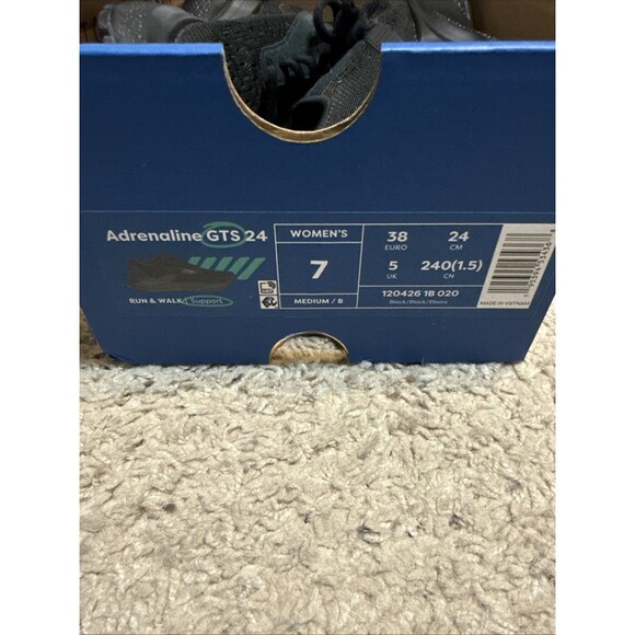 BROOKS Adrenaline GTS 24 Running Shoes Triple Black Women’s US 7B EU 38 NIB NEW - Picture 10 of 10